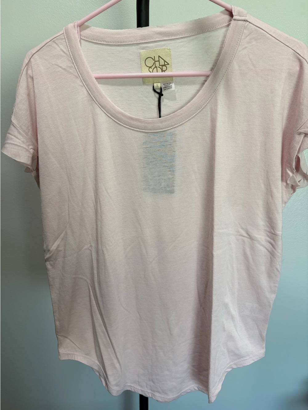 Chaser Pale Pink Short Sleeve Crewneck Tee